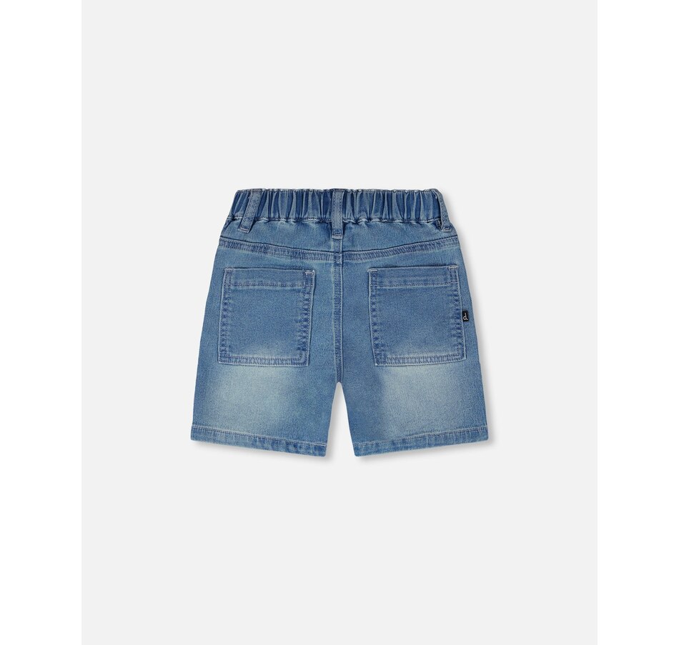 Image 938864_ALTMORE3.jpg, Product 938-864 / Price $48.00, French Terry Elastic Waist Drawstring Denim Shorts from Deux par Deux on TSC.ca's Fashion department