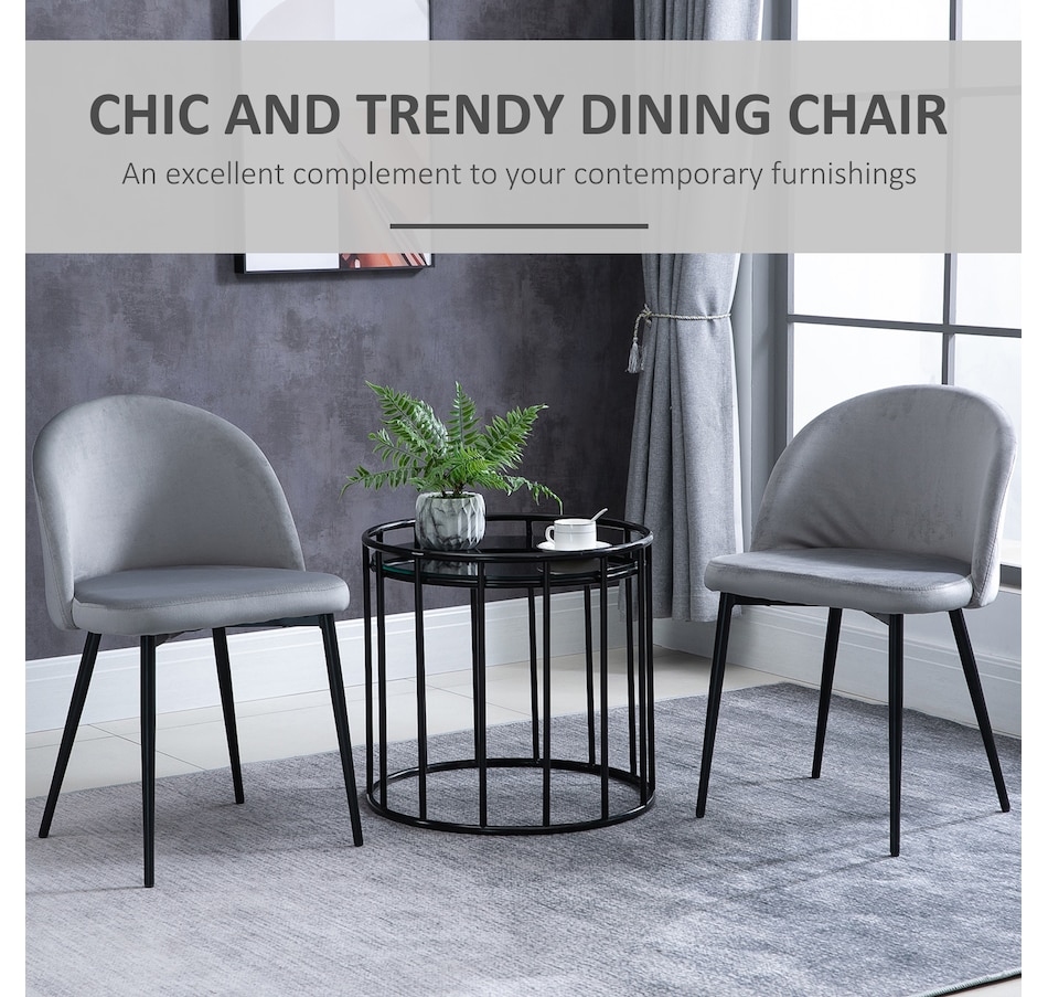 Image 939496_ALTMORE12.jpg, Product 939-496 / Price $149.99 - $159.99, HOMCOM Dining Chairs Set of 2, Mid-Back Velvet-touch Upholstery Side Chair from HOMCOM on TSC.ca's Home & Garden department