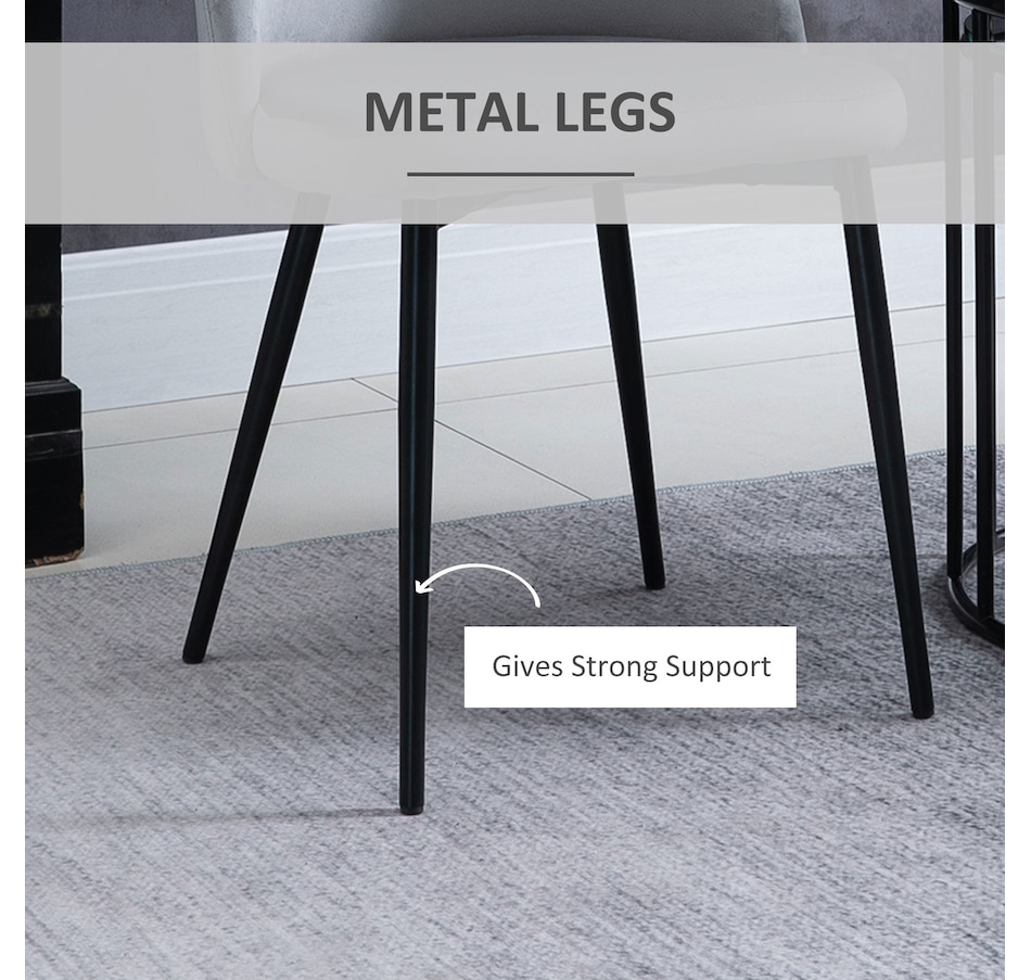 Image 939496_ALTMORE14.jpg, Product 939-496 / Price $149.99 - $159.99, HOMCOM Dining Chairs Set of 2, Mid-Back Velvet-touch Upholstery Side Chair from HOMCOM on TSC.ca's Home & Garden department