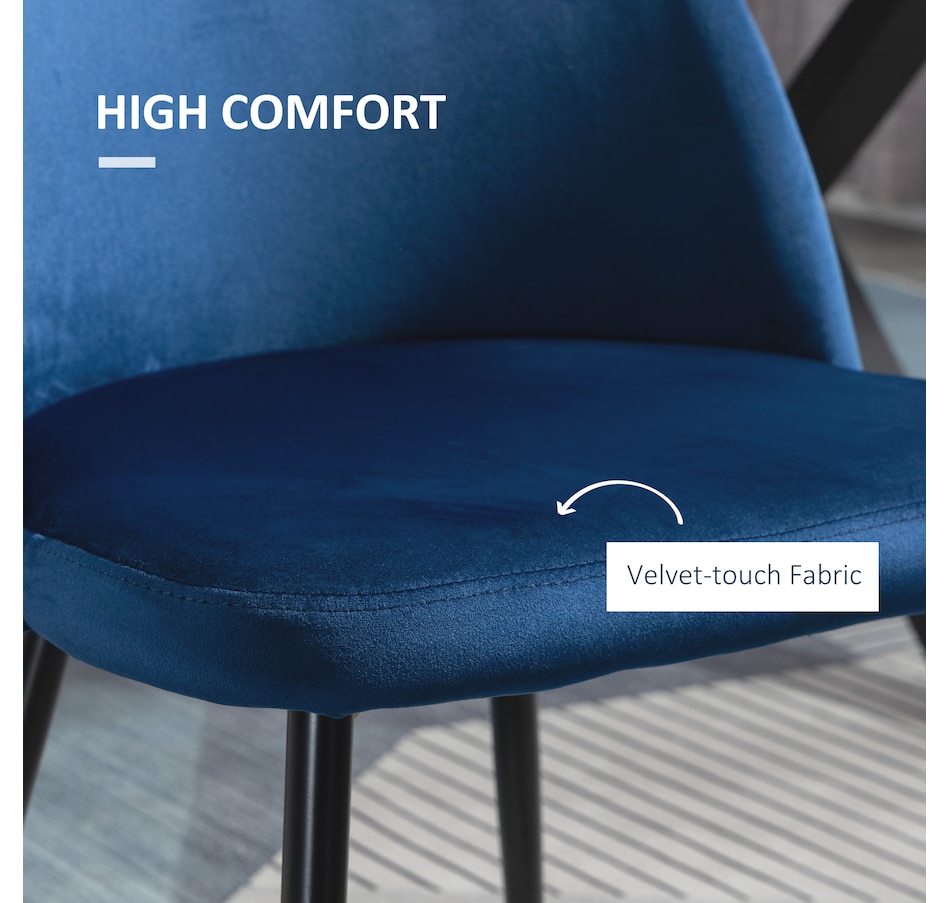 Image 939496_ALTMORE21.jpg, Product 939-496 / Price $149.99 - $159.99, HOMCOM Dining Chairs Set of 2, Mid-Back Velvet-touch Upholstery Side Chair from HOMCOM on TSC.ca's Home & Garden department