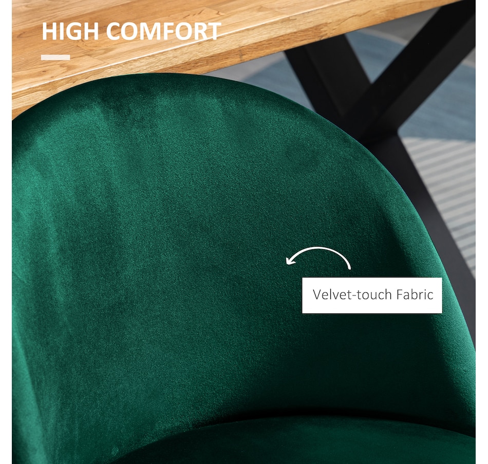 Image 939496_ALTMORE29.jpg, Product 939-496 / Price $149.99 - $159.99, HOMCOM Dining Chairs Set of 2, Mid-Back Velvet-touch Upholstery Side Chair from HOMCOM on TSC.ca's Home & Garden department