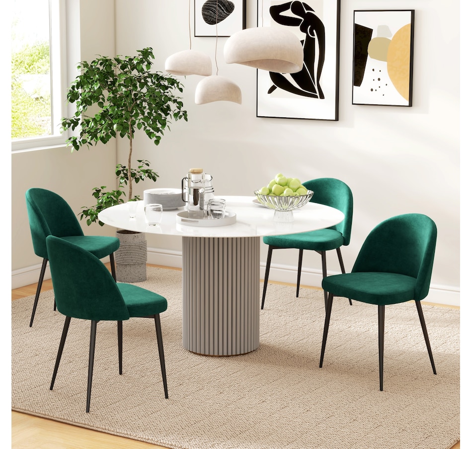 Image 939496_ALTMORE31.jpg, Product 939-496 / Price $149.99 - $159.99, HOMCOM Dining Chairs Set of 2, Mid-Back Velvet-touch Upholstery Side Chair from HOMCOM on TSC.ca's Home & Garden department