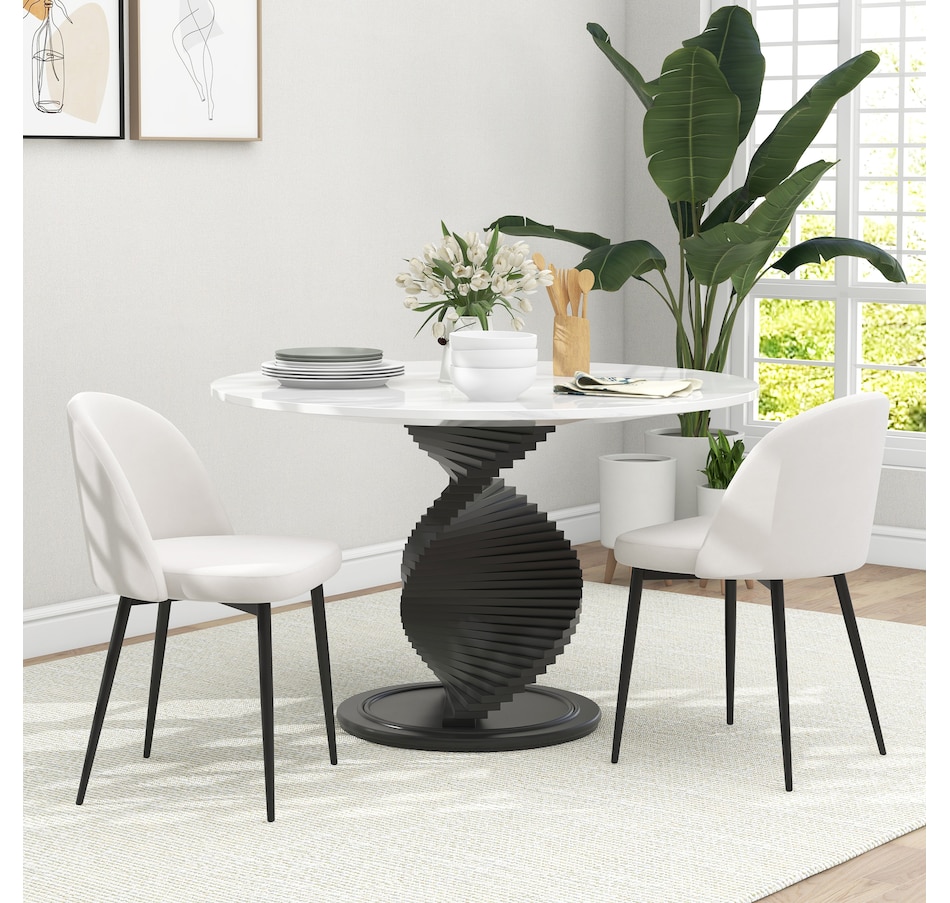 Image 939496_ALTMORE34.jpg, Product 939-496 / Price $149.99 - $159.99, HOMCOM Dining Chairs Set of 2, Mid-Back Velvet-touch Upholstery Side Chair from HOMCOM on TSC.ca's Home & Garden department