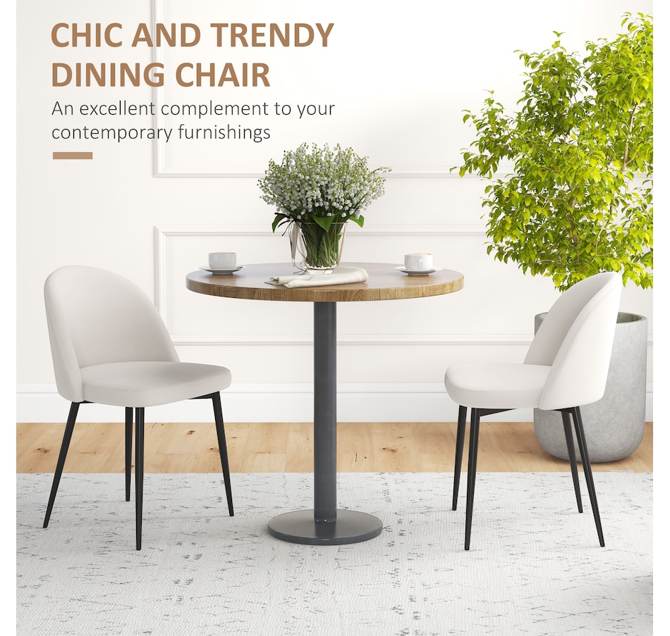 Image 939496_ALTMORE36.jpg, Product 939-496 / Price $149.99 - $159.99, HOMCOM Dining Chairs Set of 2, Mid-Back Velvet-touch Upholstery Side Chair from HOMCOM on TSC.ca's Home & Garden department