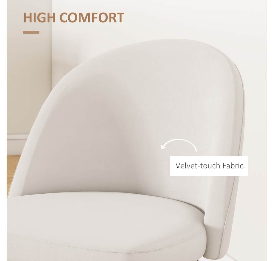 Image 939496_ALTMORE37.jpg, Product 939-496 / Price $149.99 - $159.99, HOMCOM Dining Chairs Set of 2, Mid-Back Velvet-touch Upholstery Side Chair from HOMCOM on TSC.ca's Home & Garden department