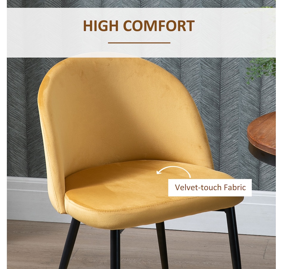 Image 939496_ALTMORE4.jpg, Product 939-496 / Price $149.99 - $159.99, HOMCOM Dining Chairs Set of 2, Mid-Back Velvet-touch Upholstery Side Chair from HOMCOM on TSC.ca's Home & Garden department