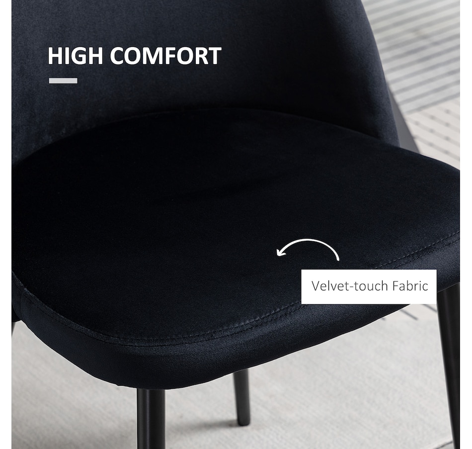 Image 939496_ALTMORE45.jpg, Product 939-496 / Price $149.99 - $159.99, HOMCOM Dining Chairs Set of 2, Mid-Back Velvet-touch Upholstery Side Chair from HOMCOM on TSC.ca's Home & Garden department