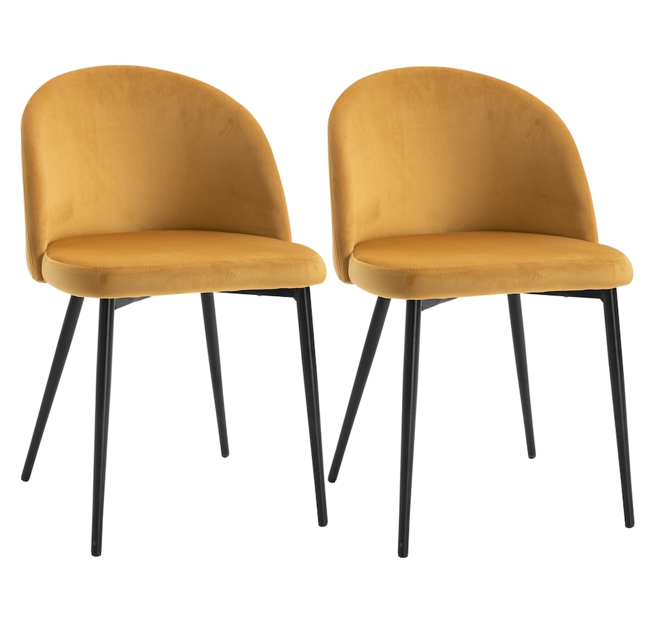Image 939496_ST01.jpg, Product 939-496 / Price $149.99 - $159.99, HOMCOM Dining Chairs Set of 2, Mid-Back Velvet-touch Upholstery Side Chair from HOMCOM on TSC.ca's Home & Garden department