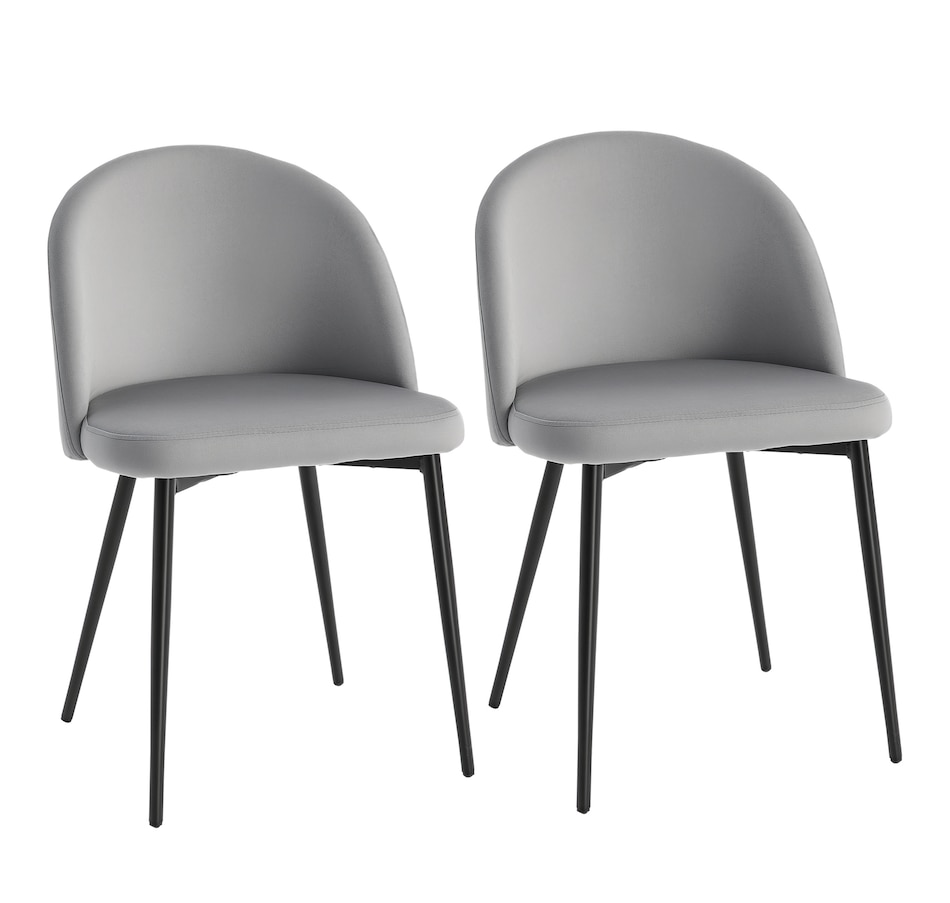 Image 939496_ST02.jpg, Product 939-496 / Price $149.99 - $159.99, HOMCOM Dining Chairs Set of 2, Mid-Back Velvet-touch Upholstery Side Chair from HOMCOM on TSC.ca's Home & Garden department