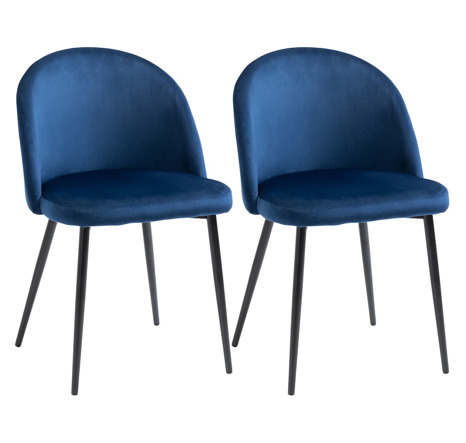 Image 939496_ST03.jpg, Product 939-496 / Price $149.99 - $159.99, HOMCOM Dining Chairs Set of 2, Mid-Back Velvet-touch Upholstery Side Chair from HOMCOM on TSC.ca's Home & Garden department