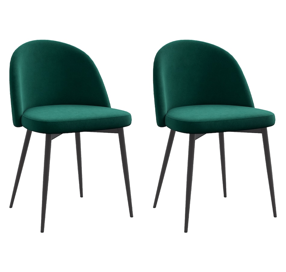 Image 939496_ST04.png, Product 939-496 / Price $149.99 - $159.99, HOMCOM Dining Chairs Set of 2, Mid-Back Velvet-touch Upholstery Side Chair from HOMCOM on TSC.ca's Home & Garden department