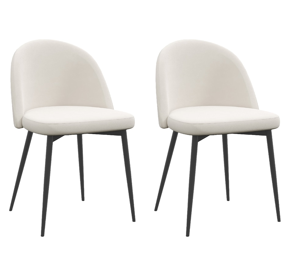 Image 939496_ST05.jpg, Product 939-496 / Price $149.99 - $159.99, HOMCOM Dining Chairs Set of 2, Mid-Back Velvet-touch Upholstery Side Chair from HOMCOM on TSC.ca's Home & Garden department