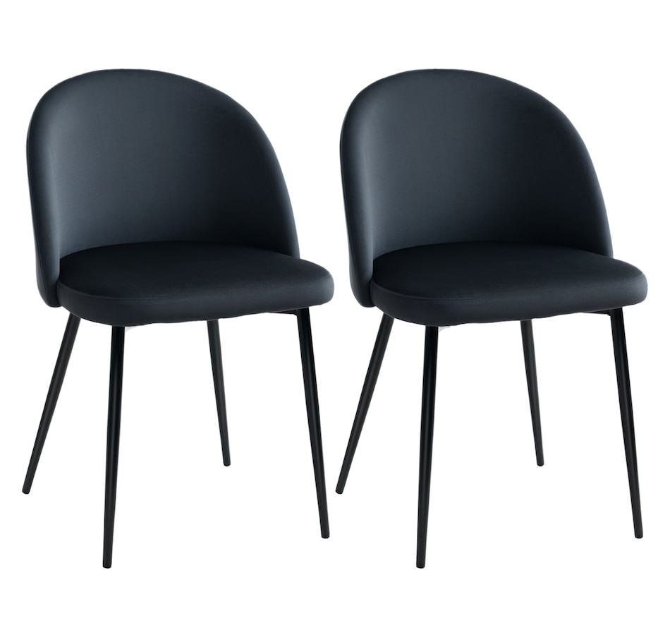 Image 939496_ST06.png, Product 939-496 / Price $149.99 - $159.99, HOMCOM Dining Chairs Set of 2, Mid-Back Velvet-touch Upholstery Side Chair from HOMCOM on TSC.ca's Home & Garden department