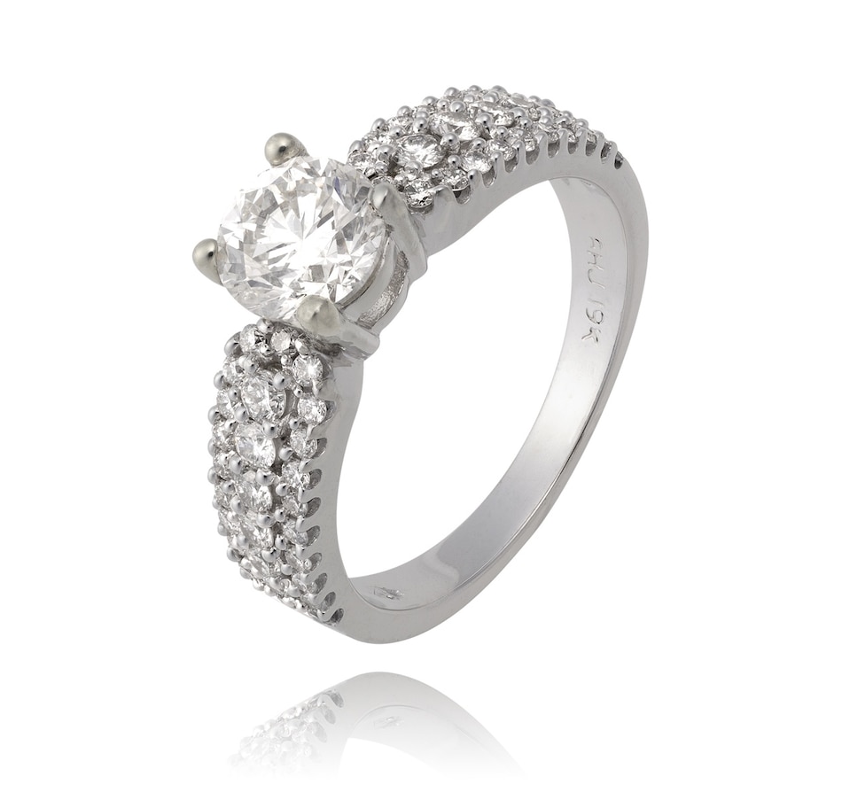 Image 942031_ALTMORE1.jpg, Product 942-031 / Price $6,888.00, 19K White Gold 1.01ct Round Brilliant Diamond Engagement Ring with 0.60ctw Diamond-Set Band - 1.61ctw from Estate Jewel Finds on TSC.ca's Jewellery department
