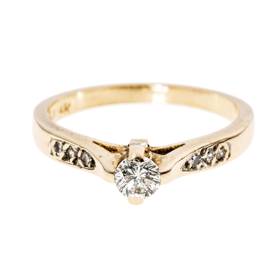 Image 942033.jpg, Product 942-033 / Price $1,150.00, 14K Yellow Gold Prong-Set Diamond Engagement Ring from Estate Jewel Finds on TSC.ca's Jewellery department