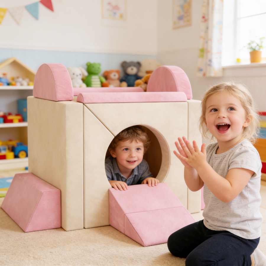 Image 942122_ALTMORE1.jpg, Product 942-122 / Price $154.99, Qaba 12 PCS Modular Kids Play Couch, Child Sectional Sofa, Pink from Qaba on TSC.ca's Home & Garden department