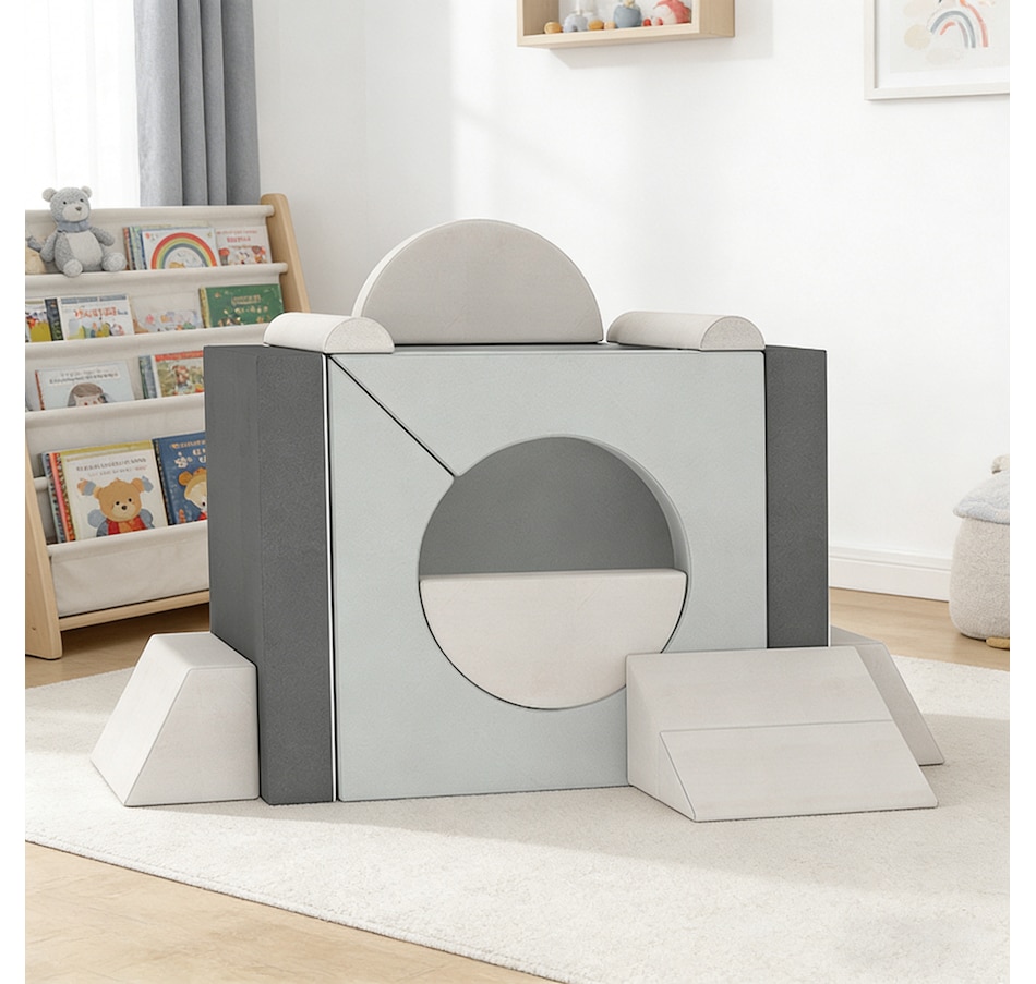 Image 942123_ALTMORE8.jpg, Product 942-123 / Price $145.99, Qaba 12 PCS Modular Kids Play Couch, Child Sectional Sofa, Grey from Qaba on TSC.ca's Home & Garden department