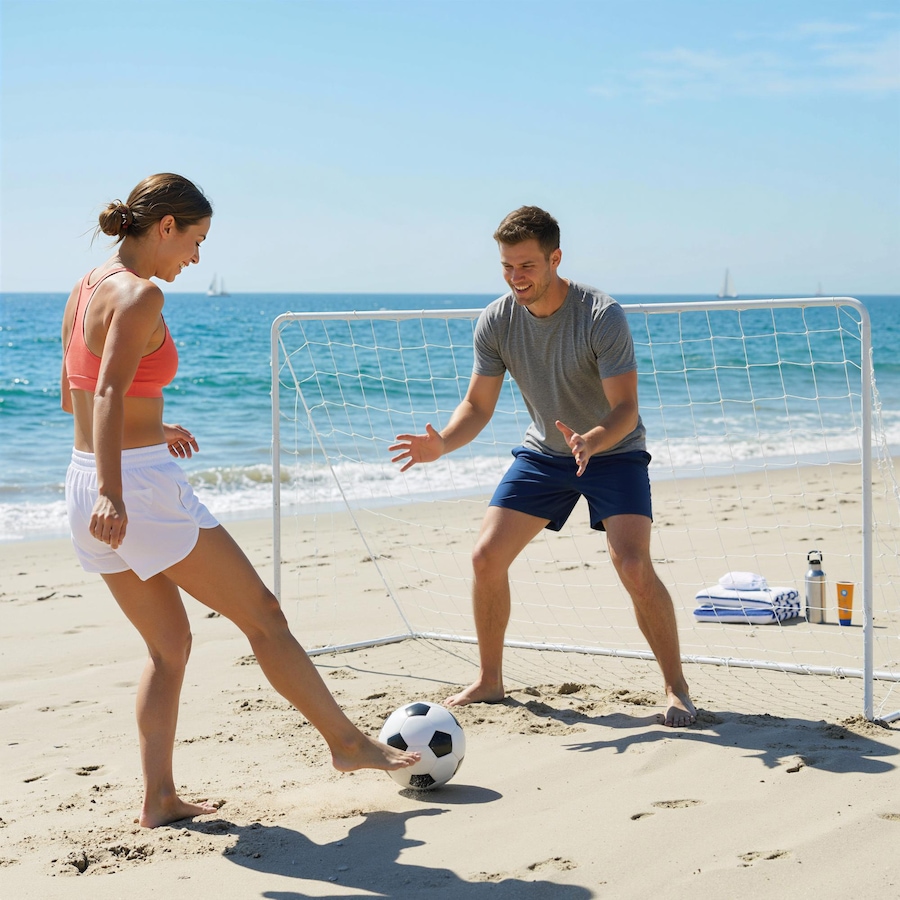 Image 942127_ALTMORE8.jpg, Product 942-127 / Price $56.99, Soozier Soccer Goal, 6 x 4ft Portable Practice Soccer Net with Steel Frame from Soozier on TSC.ca's Health & Fitness department