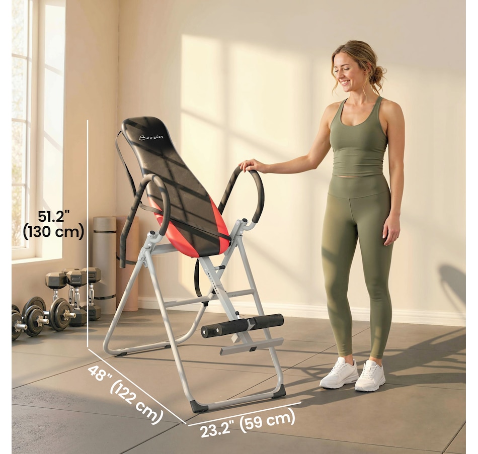 Image 942128_ALTMORE2.jpg, Product 942-128 / Price $155.99, Soozier Inversion Table, Folding Inversion Table w/Adjustable Ankle Lock from Soozier on TSC.ca's Health & Fitness department