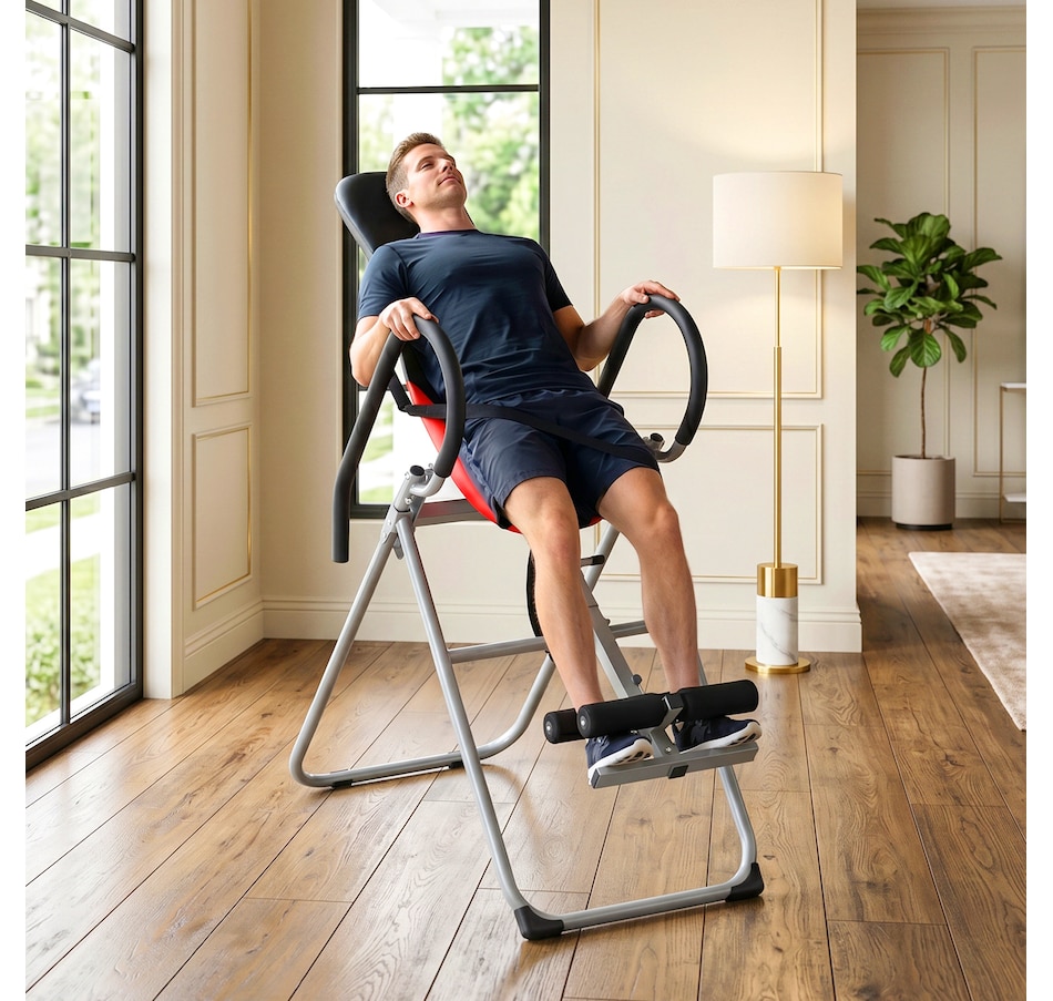 Image 942128_ALTMORE7.jpg, Product 942-128 / Price $155.99, Soozier Inversion Table, Folding Inversion Table w/Adjustable Ankle Lock from Soozier on TSC.ca's Health & Fitness department