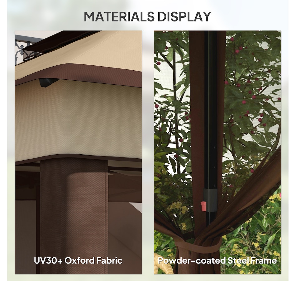 Image 942134_ALTMORE6.jpg, Product 942-134 / Price $189.99, Outsunny 10.7 x10.7 ft Pop Up Sun Shelter with UV30+ Roof Cover, Beige from Outsunny on TSC.ca's Home & Garden department
