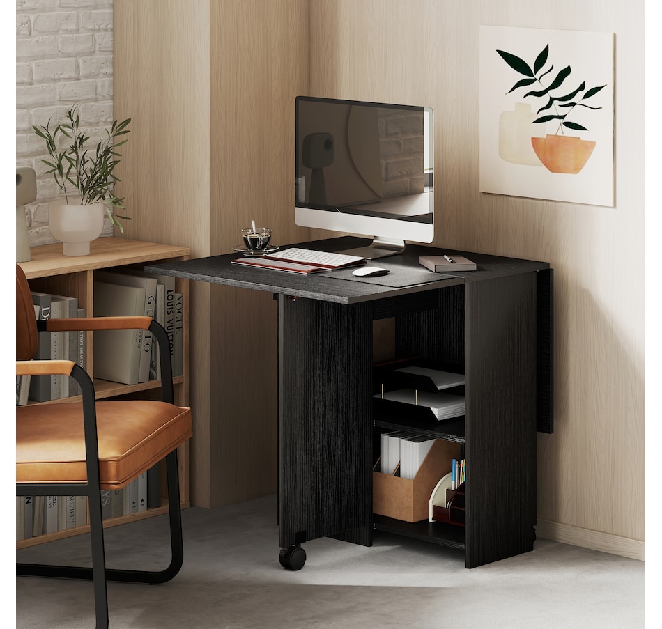Image 942144_ALTMORE17.jpg, Product 942-144 / Price $139.99, HOMCOM Foldable Dining Table, Drop Leaf Table with Storage for Kitchen from HOMCOM on TSC.ca's Home & Garden department