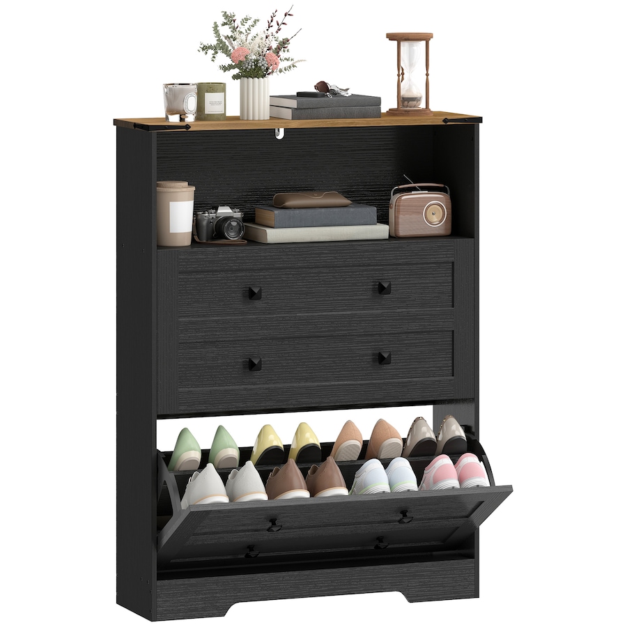 Image 942151_ST02.jpg, Product 942-151 / Price $129.99 - $134.99, Shoe Cabinet with 2 Flip Drawers, Narrow Shoe Cabinet from HOMCOM on TSC.ca's Home & Garden department