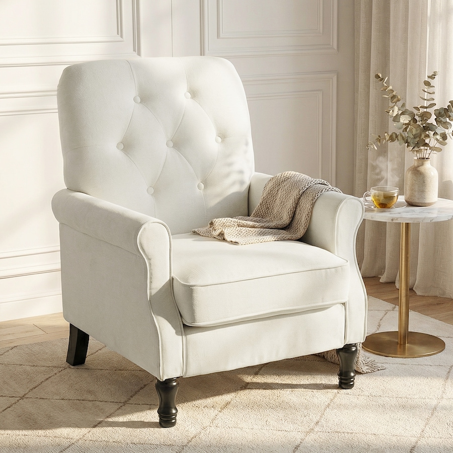 Image 942159_ALTMORE1.jpg, Product 942-159 / Price $214.99 - $219.99, HOMCOM Accent Chair, Mid-Century Modern Armchair with Thick Seat from HOMCOM on TSC.ca's Home & Garden department