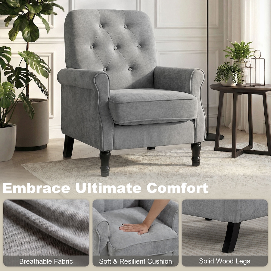 Image 942159_ALTMORE12.jpg, Product 942-159 / Price $214.99 - $219.99, HOMCOM Accent Chair, Mid-Century Modern Armchair with Thick Seat from HOMCOM on TSC.ca's Home & Garden department