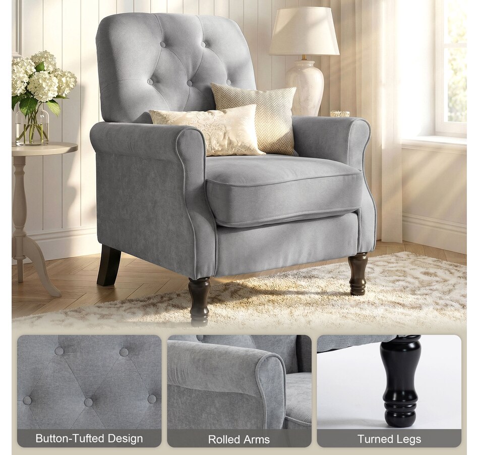 Image 942159_ALTMORE13.jpg, Product 942-159 / Price $209.99 - $219.99, HOMCOM Accent Chair, Mid-Century Modern Armchair with Thick Seat from HOMCOM on TSC.ca's Home & Garden department