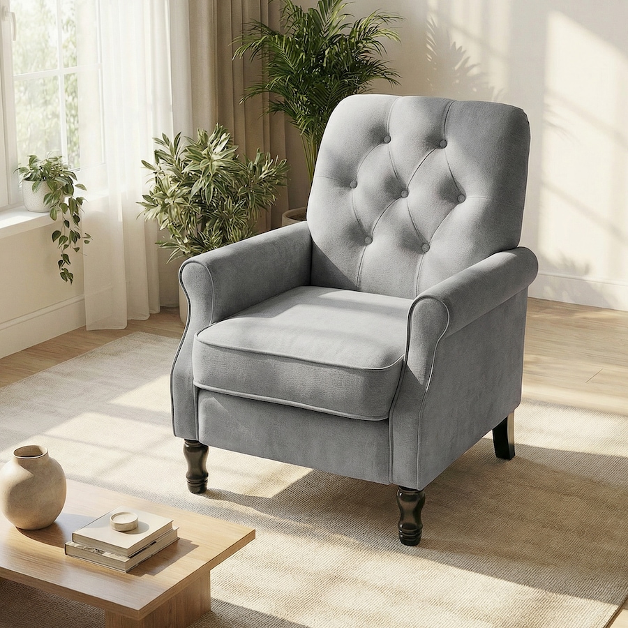 Image 942159_ALTMORE16.jpg, Product 942-159 / Price $214.99 - $219.99, HOMCOM Accent Chair, Mid-Century Modern Armchair with Thick Seat from HOMCOM on TSC.ca's Home & Garden department