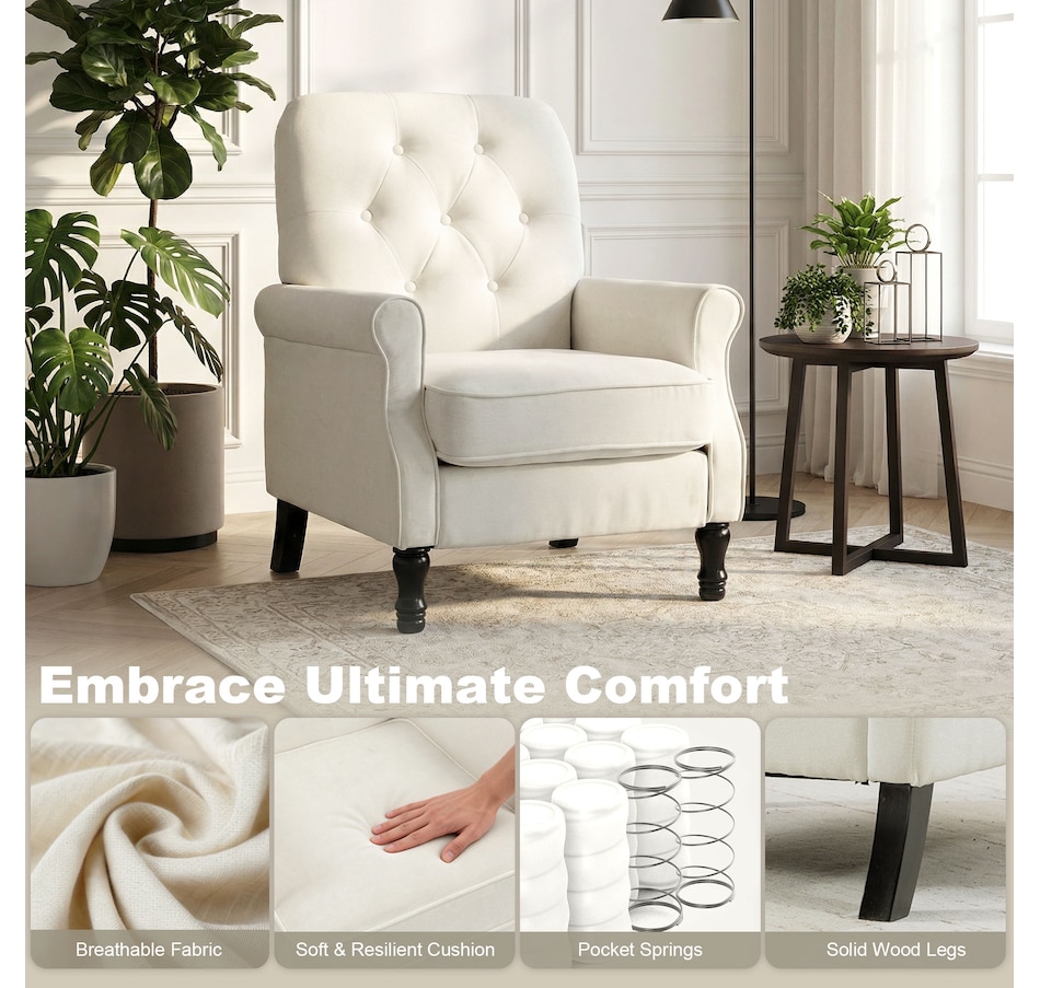 Image 942159_ALTMORE3.jpg, Product 942-159 / Price $209.99 - $219.99, HOMCOM Accent Chair, Mid-Century Modern Armchair with Thick Seat from HOMCOM on TSC.ca's Home & Garden department