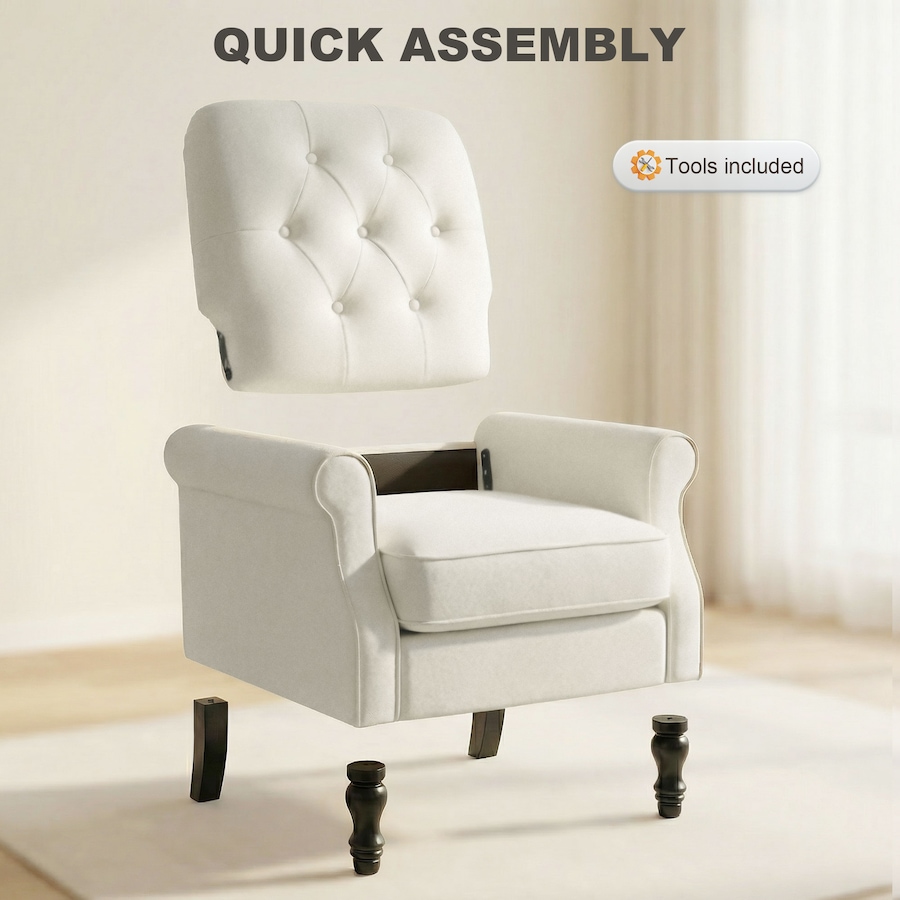 Image 942159_ALTMORE5.jpg, Product 942-159 / Price $214.99 - $219.99, HOMCOM Accent Chair, Mid-Century Modern Armchair with Thick Seat from HOMCOM on TSC.ca's Home & Garden department