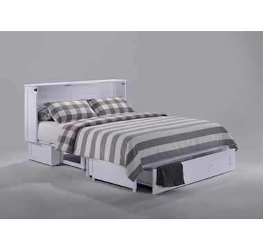 Night and Day Clover Queen Size Murphy Bed Cabinet with Gel Memory Foam Mattress