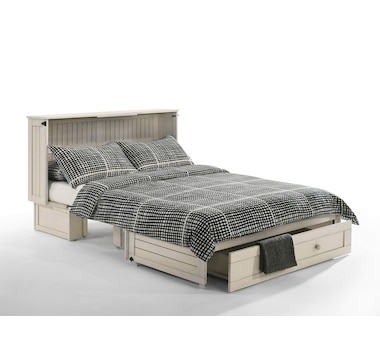 Night and Day Daisy Murphy Cabinet Bed with Queen Gel Memory Foam Mattress