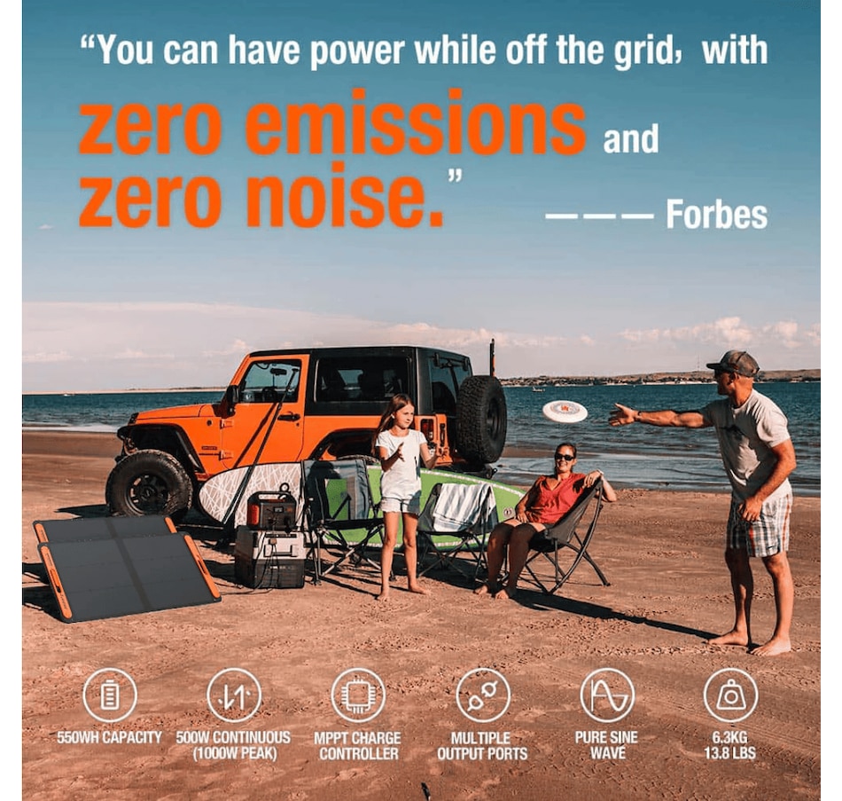 Image 945852_ALTMORE6.png, Product 945-852 / Price $699.99, Jackery Portable Power Station Explorer 550, 550 Wh Lithium-ion Battery, 500W Output, Solar Generator for Outdoors Camping Travel from Jackery on TSC.ca's Electronics department