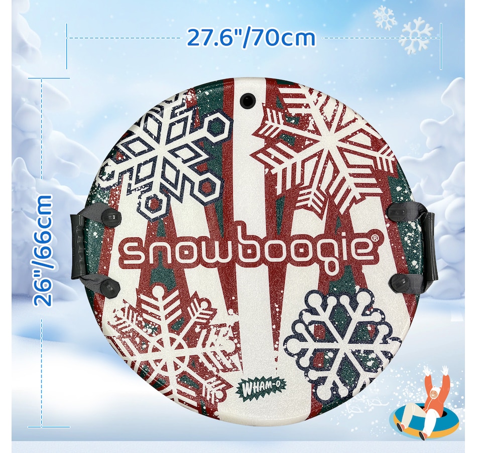 Image 945855_ALTMORE3.jpg, Product 945-855 / Price $89.99, Wham-O Snowboogie 26" Snow Sled, Single Rider Winter Air Disc Sled with Handles for Adult Kids Ages 6+ - Red from Wham-O on TSC.ca's Health & Fitness department