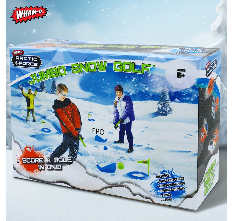 Image 945883_ALTMORE5.jpg, Product 945-883 / Price $55.99, Wham-O Glow In The Dark Jumbo Snow Golf Kit - Outdoor Winter Snow Golf Game Set - Fun Winter Activity for Ages 5+ from Wham-O on TSC.ca's Health & Fitness department