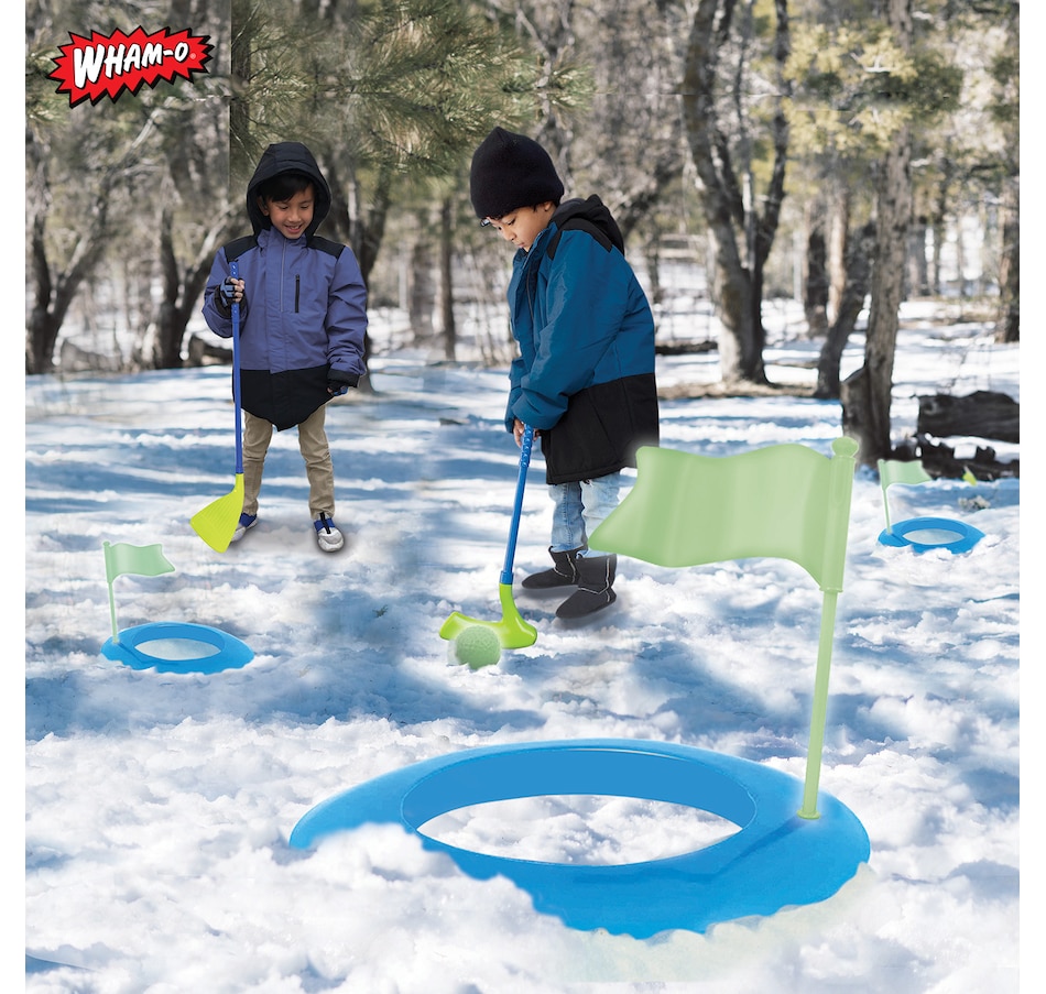 Image 945883_ALTMORE6.jpg, Product 945-883 / Price $55.99, Wham-O Glow In The Dark Jumbo Snow Golf Kit - Outdoor Winter Snow Golf Game Set - Fun Winter Activity for Ages 5+ from Wham-O on TSC.ca's Health & Fitness department
