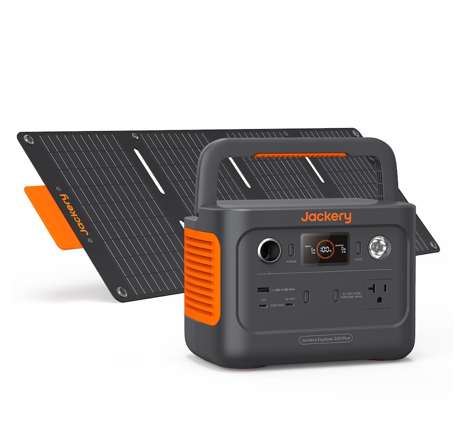 Image 945885.jpg, Product 945-885 / Price $539.00, Jackery Solar Generator 300 Plus Portable Power Station with 40W Book-sized Solar Panel from Jackery on TSC.ca's Electronics department