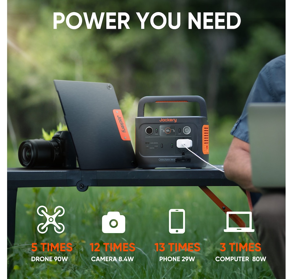 Image 945885_ALTMORE4.jpg, Product 945-885 / Price $539.00, Jackery Solar Generator 300 Plus Portable Power Station with 40W Book-sized Solar Panel from Jackery on TSC.ca's Electronics department