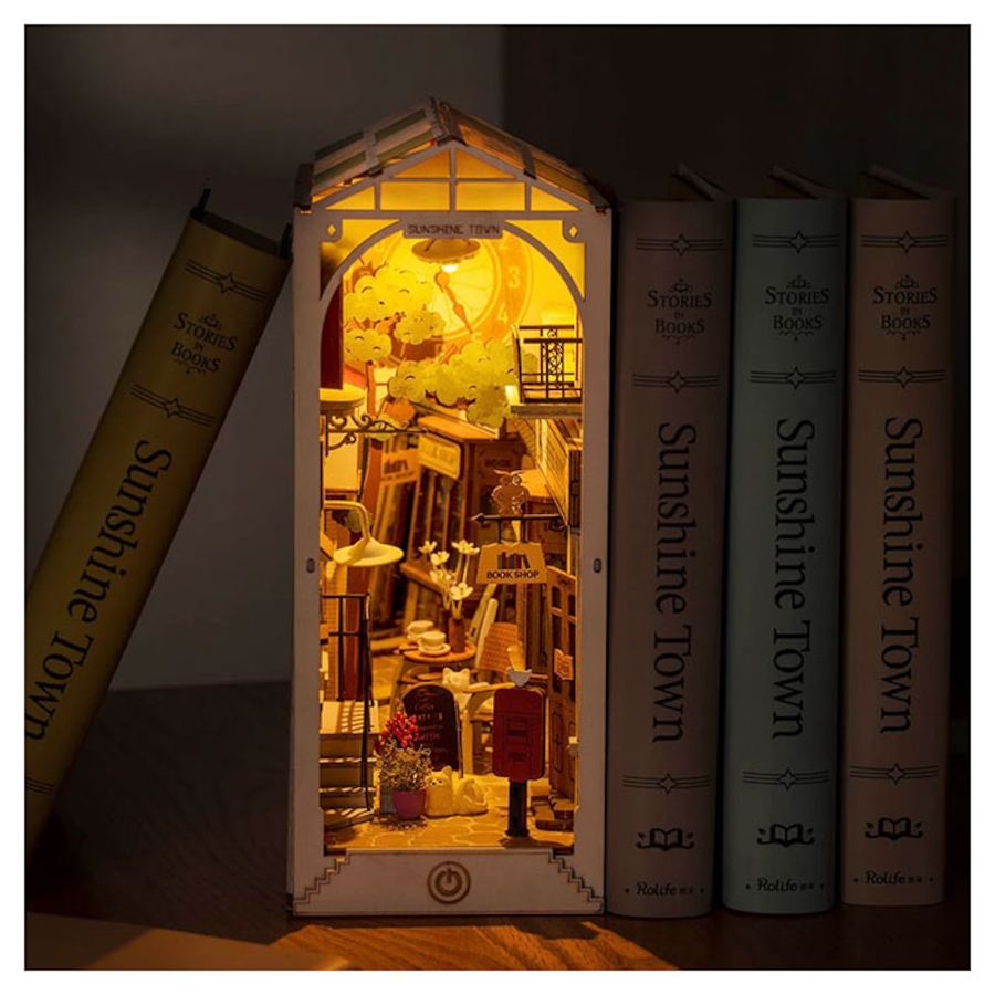Image 946101_ALTMORE1.jpg, Product 946-101 / Price $69.99, 3D Wooden Puzzle Sunshine Town Book Nook Shelf from Tradeopia on TSC.ca's Toys & Hobbies department