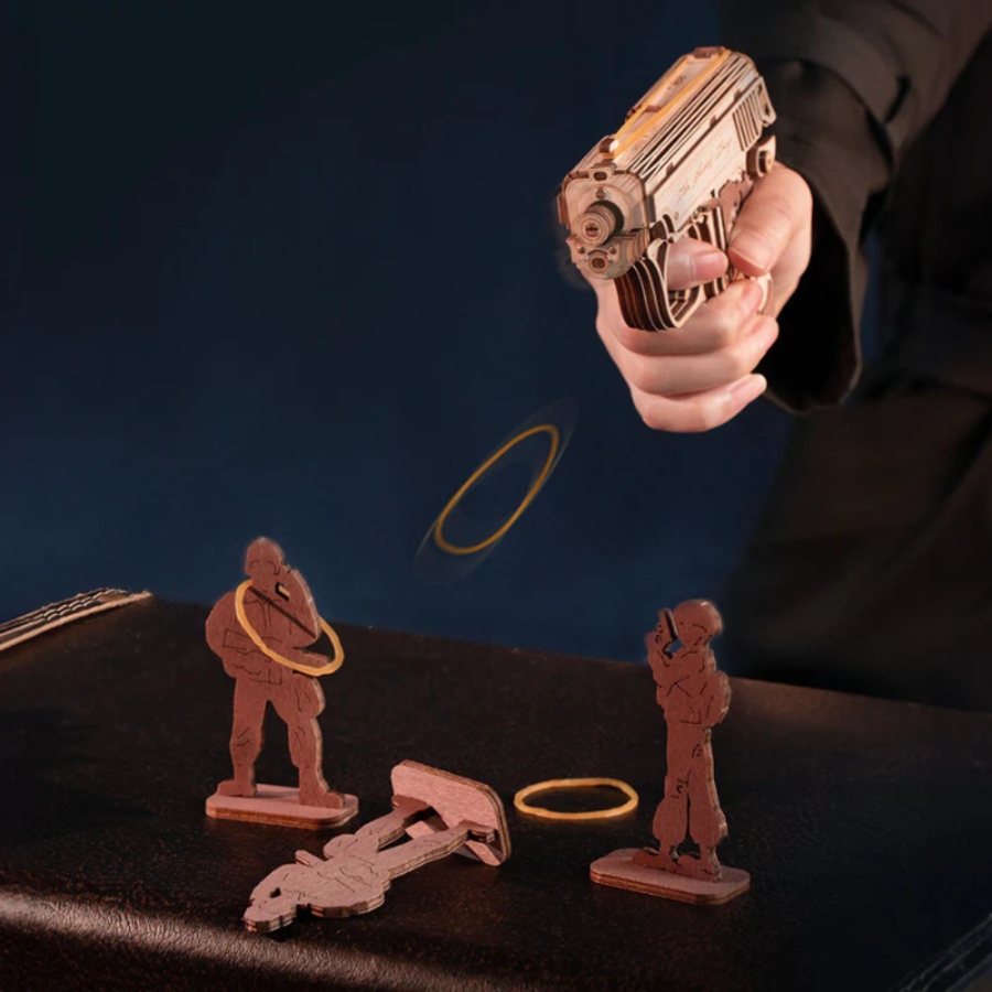 Image 946113_ALTMORE3.png, Product 946-113 / Price $39.99, 3D Wooden Puzzle Mini Gun Toy Wooden from Tradeopia on TSC.ca's Toys & Hobbies department