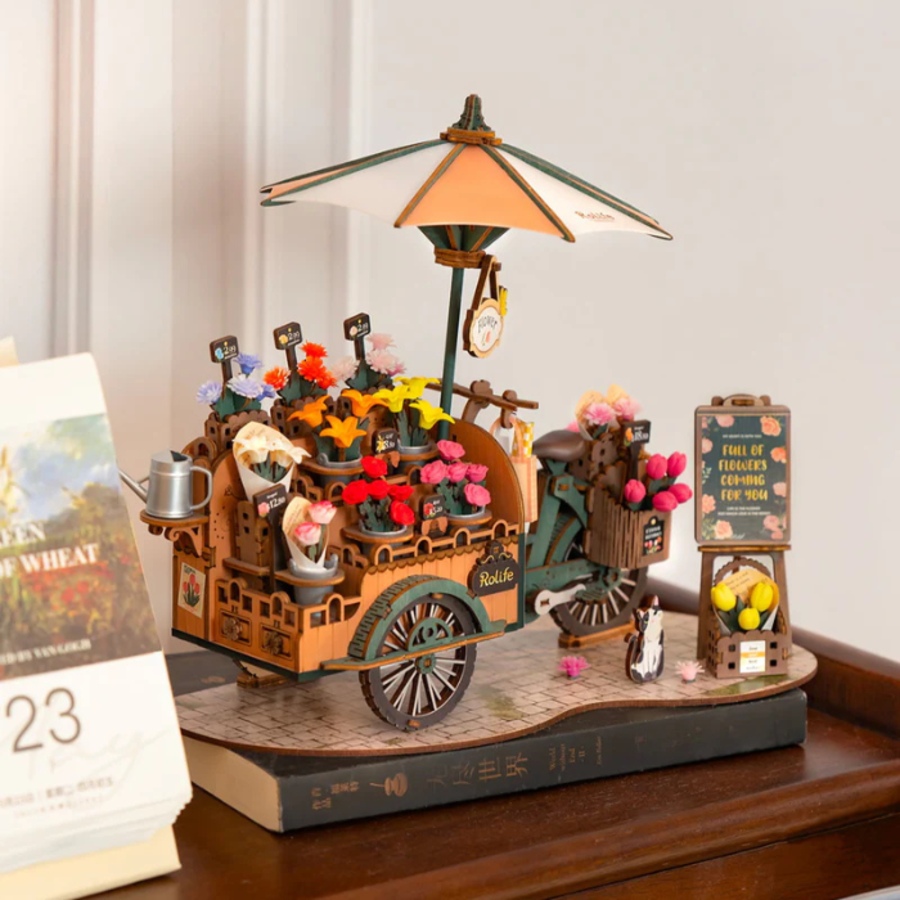 Image 946119_ALTMORE4.png, Product 946-119 / Price $39.97, 3D Wooden Puzzle DIY Blossom Cart from Tradeopia on TSC.ca's Toys & Hobbies department