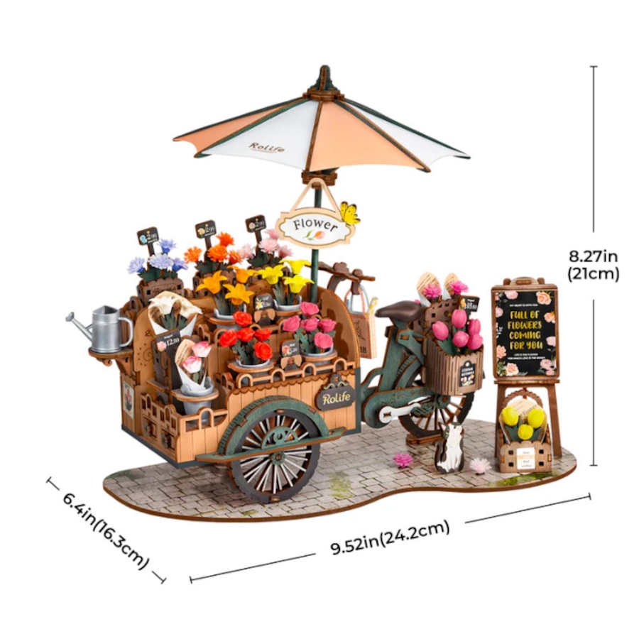 Image 946119_ALTMORE5.png, Product 946-119 / Price $39.97, 3D Wooden Puzzle DIY Blossom Cart from Tradeopia on TSC.ca's Toys & Hobbies department