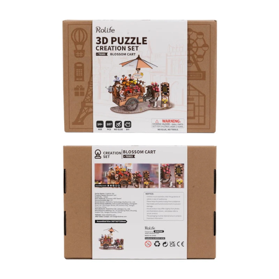 Image 946119_ALTMORE6.png, Product 946-119 / Price $39.97, 3D Wooden Puzzle DIY Blossom Cart from Tradeopia on TSC.ca's Toys & Hobbies department