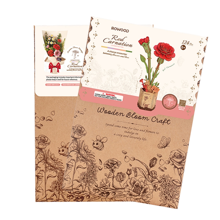 Image 946123_ALTMORE4.jpg, Product 946-123 / Price $14.99, 3D Wooden Puzzle DIY Red Carnation from Tradeopia on TSC.ca's Toys & Hobbies department
