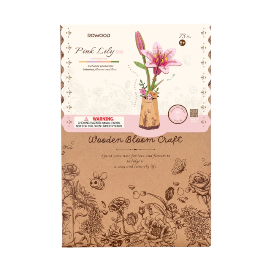 Image 946125_ALTMORE1.png, Product 946-125 / Price $17.99, 3D Wooden Puzzle Flower Pink Lily from Tradeopia on TSC.ca's Toys & Hobbies department