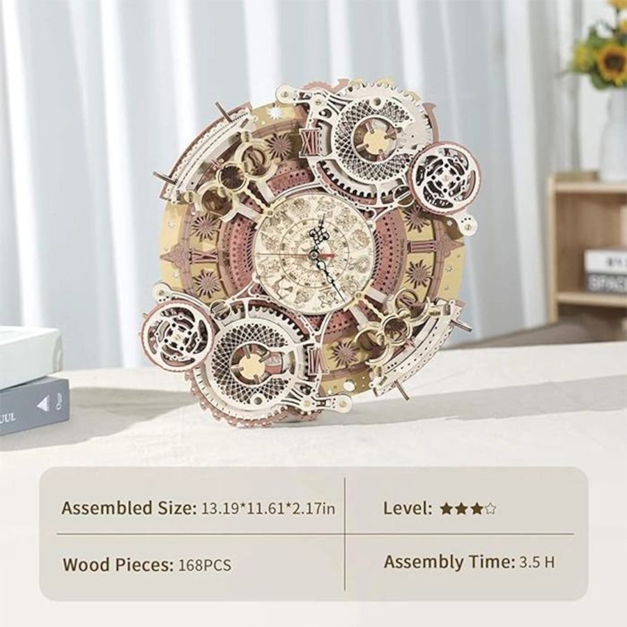 Image 946150_ALTMORE5.jpg, Product 946-150 / Price $59.97, 3D Wooden Puzzle Zodiac Wall Clock from Tradeopia on TSC.ca's Toys & Hobbies department