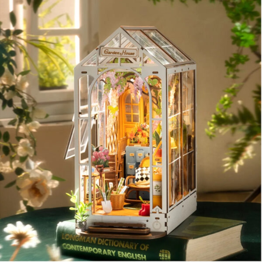 Image 946156_ALTMORE3.jpg, Product 946-156 / Price $59.99, 3D Wooden Puzzle DIY Holiday Garden House  Book Nook from Tradeopia on TSC.ca's Toys & Hobbies department